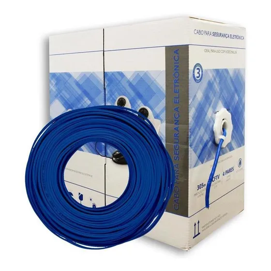 Caixa De Cabo Utp Para Redes - Multilaser - 305m- Azul