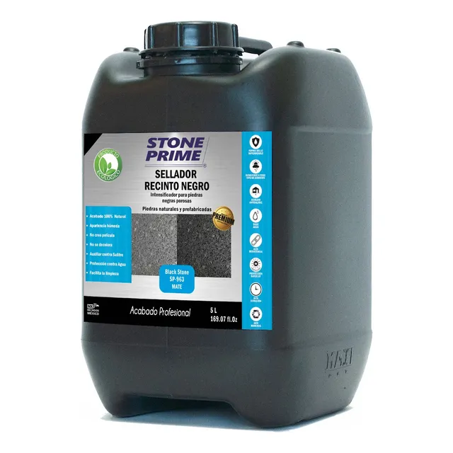 Sellador Recinto Apariencia Mojado Black Stone Mate 5 L Color Negro