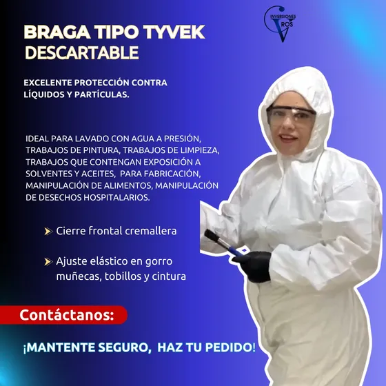 Braga Desechable Tipo Tyvek