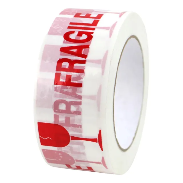Rollo Cinta Adhesiva Fragil Embajale Para 100m Color Blanco