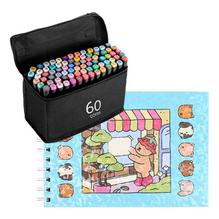 Kit De Livros Para Colorir Com 60 Canetas Coloridas Kit De Livros Para Colorir Com 60 Canetas Coloridas