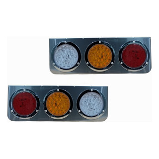 Set De Plafón Redondo Universal 24 Leds 12/24v Base Cromada Set De Plafón Redondo Universal 24 Leds 12/24v Base Cromada