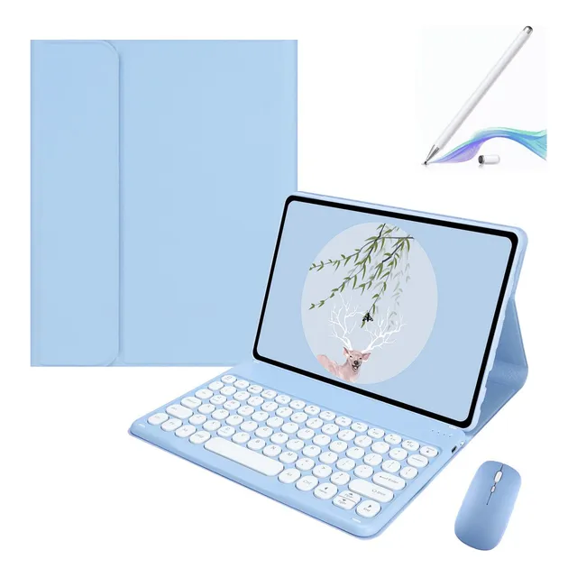 Funda Teclado Español +mouse + Lápiz Para Galaxy Tab A9 Plus