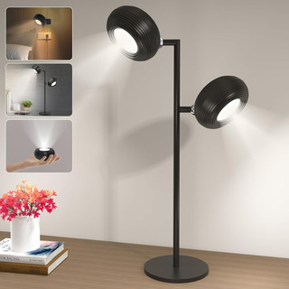 Lámpara De Mesa Magnética Inalámbrica Con 2 Cabeza Giratorio Lámpara De Mesa Magnética Inalámbrica Con 2 Cabeza Giratorio