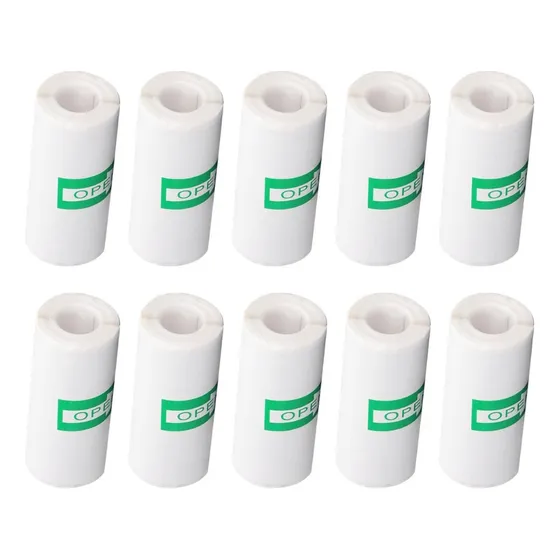 Pack De 10 Rollos De Etiquetas Para Mini Impresora Térmica