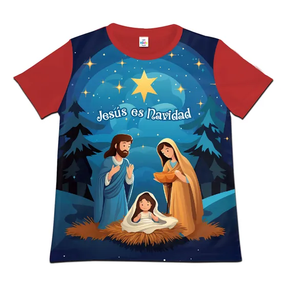 Camisa Franela Para Niño Niña De Feliz Navidad Navideña ALG