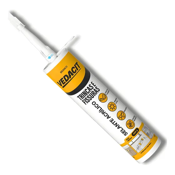 Selante Acrílico Trincas E Fissuras 400g - Aceita Pintura