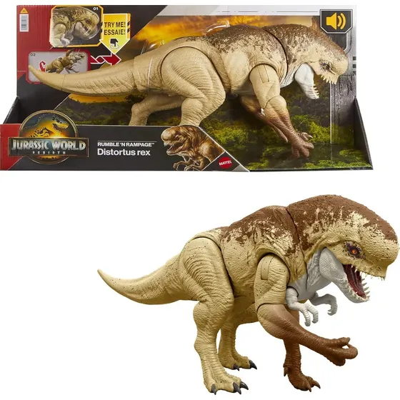 Dinosaurio Distortus Rex Jurassic World Rebirth  Con Sonido