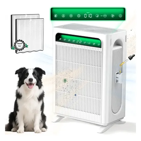 Purificador de Aire KNKA para Hogar y Mascotas con Filtro HEPA Lavable y Difusor