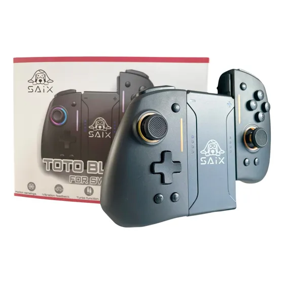 Saix Joypad Toto Black 2 Antidrift Turbo Control Para Switch Negro