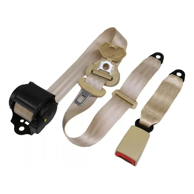 Cinturón De Seguridad For Coche De 3 Puntos, Color Beige