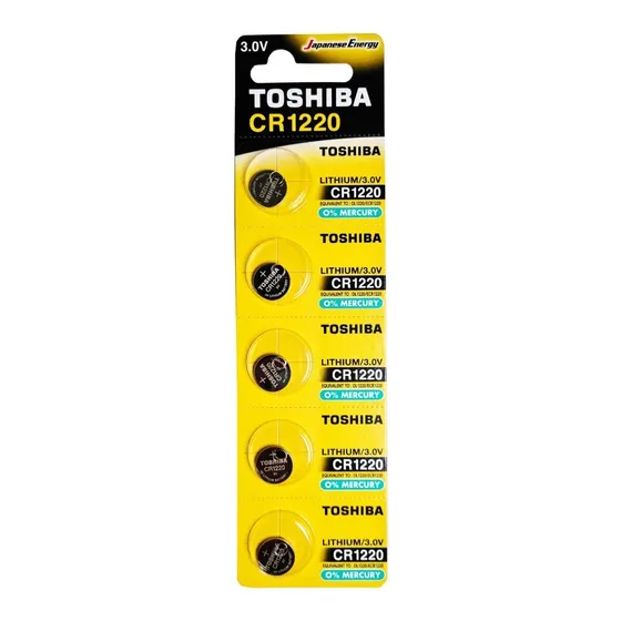 5 Piezas De Cr1220 Toshiba 3v  Reloj, Controles, Alarmas