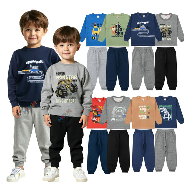 Lote 10 Peças Moletom Menino Inverno Masculino Conjunto Lote 10 Peças Moletom Menino Inverno Masculino Conjunto