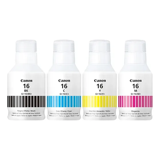 Pack 4 Tintas Canon Gi-16 Bk\u002Fc\u002Fm\u002Fy Gx6010 Gx7010 Tinta Cuatro Colores | Cuotas sin interés