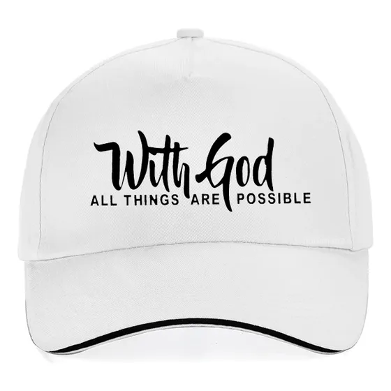 Gorra De Béisbol Cristiana Con Estampado De Dios