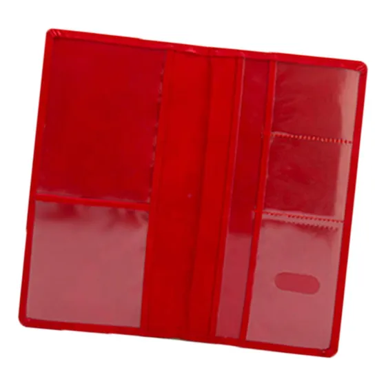 Titular De Registro De Seguro De Carro Carteira Vermelho