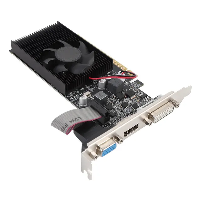 Tarjeta Gráfica Para Pc Pci Express X16 1.1 1 Gb Ddr3 64 Bit