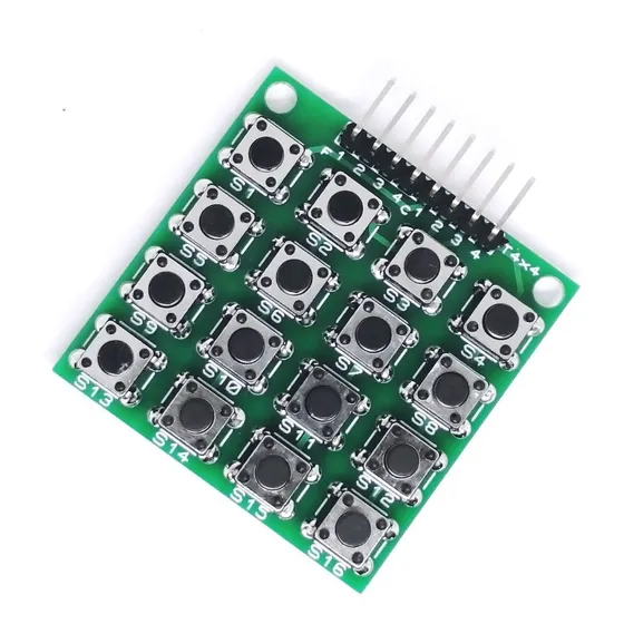 Tarjeta Teclado Matricial 4x4 Con Pulsadores, Arduino, Pic