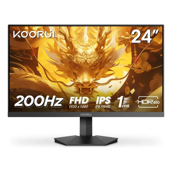 Monitor Koorui De 24 Pulgadas Para Juegos, Fhd Hdr400, 200 H