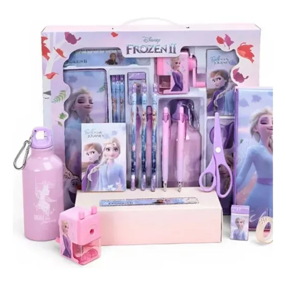 Set Escolar De Frozen Con 13 Piezas Niñas Utiles Escolares