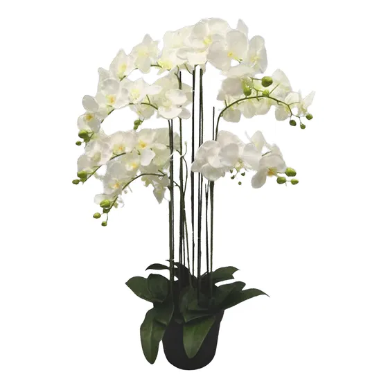 Planta Orquídea Phaleonopsis Artificial Maceta Gigante 110cm