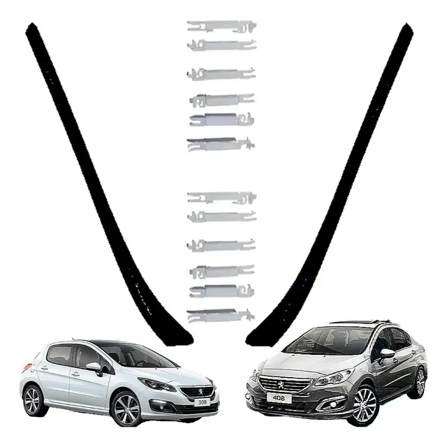Kit Molduras Laterales Parabrisas + Grampas Original Peugeot