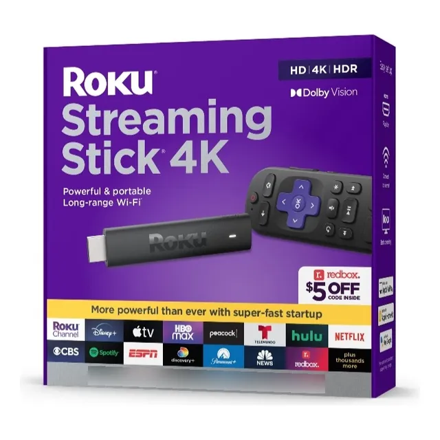 Roku Streaming Stick 4k Larga Distancia Control Para Voz