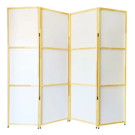 Biombo Plegable Separador Ambiente Sanitaria Divisor 4 Hojas