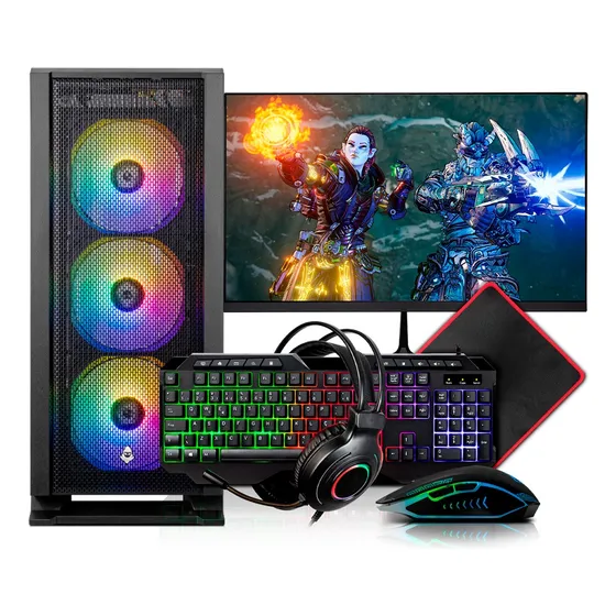 Pc Gamer Completo Mancer, Amd Ryzen 5, 16gb Ddr4, Ssd 480gb