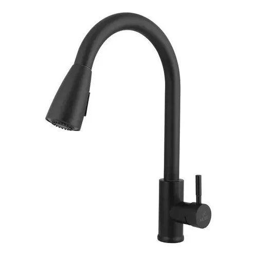 Torneira Gourmet Mono Comando Preto Fosco Extensível Cozinha