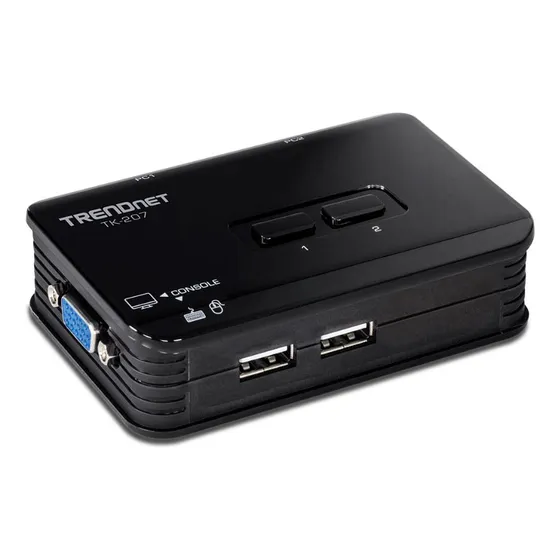 Chaveador Kvm Trendnet Tk-207k - 2 Computadores Em 1 Monitor