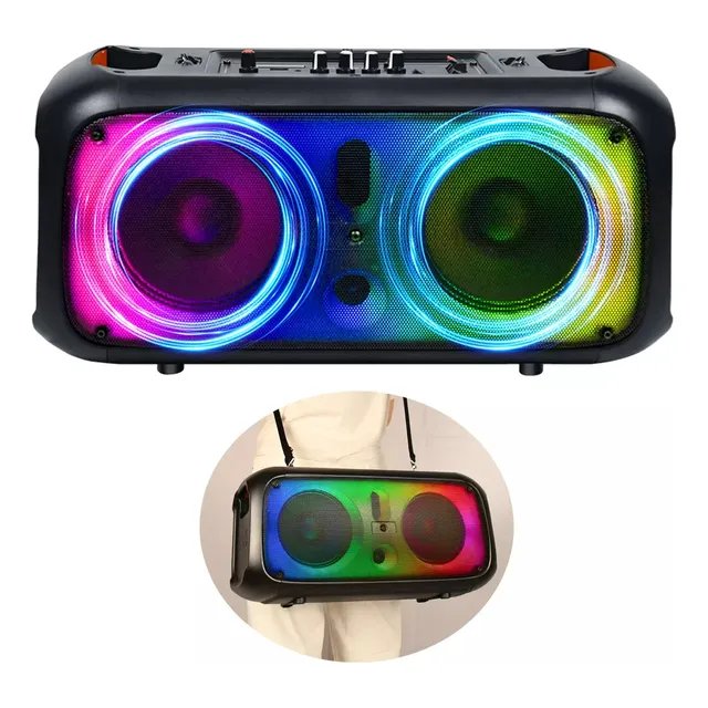 Bocina Subwoofer  Altavoz Bluetooth Audio Con Microfonos Rgb