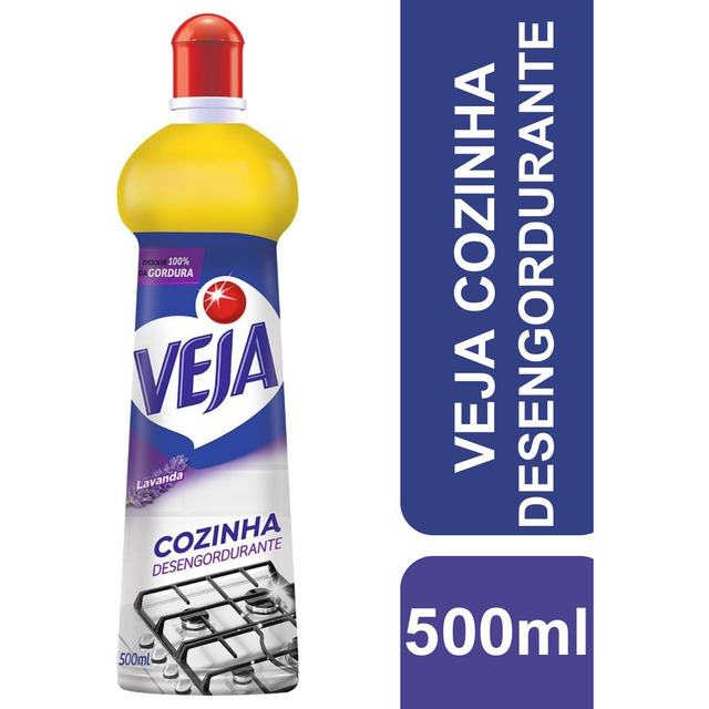 Limpador Desengordurante Veja Cozinha Lavanda Squeeze 500ml Limpador Desengordurante Veja Cozinha Lavanda Squeeze 500ml