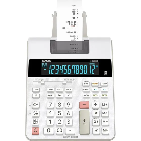 Calculadora Fita Casio Fr-2650rc 12 Dígitos