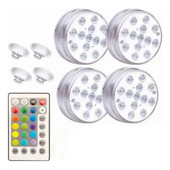 Aa Luzes Led Rgb Subaquáticas Controladas Sem Fio Com