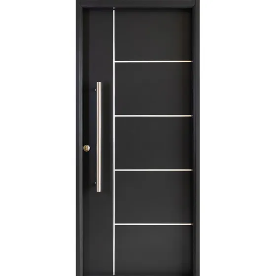 Puerta Deluxe Style Exterior 5 Panel Con Cilindro Europerfil