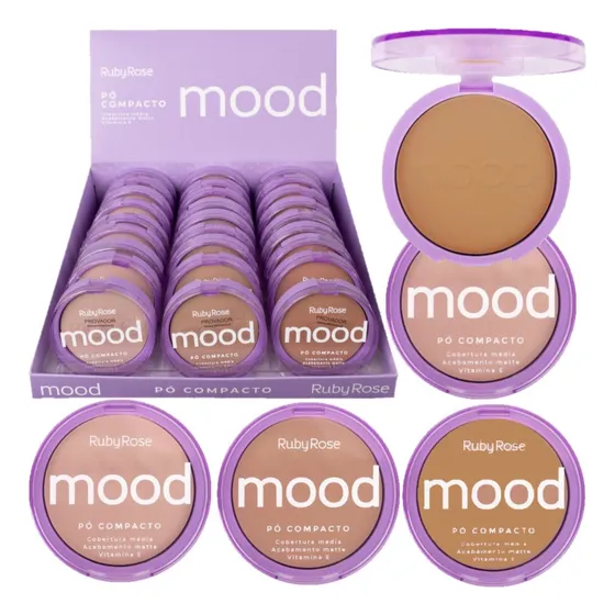 24 Pó Facial Matte Compacto Atacado Revenda Com Expositor 