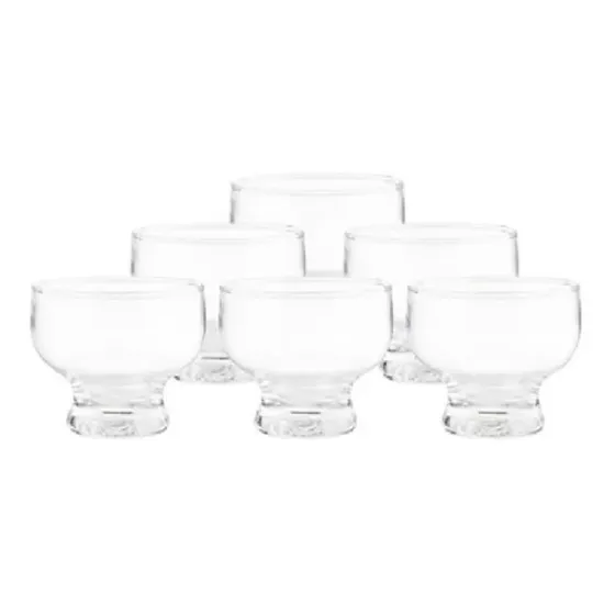 Set 6 Copas Helado Ice Cream 225 Cc Color Transparente
