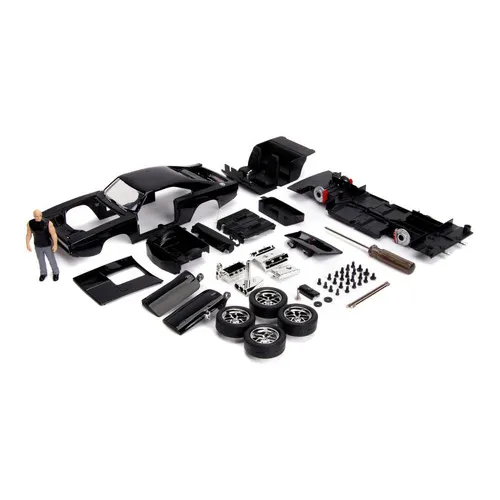 Carro en miniatura Jada Toys CHARGER 1970 ARMABLE 1:24 color negro