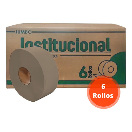 6 Rollos Higiénico Jumbo Velty Biodegradable Ecológico Cafe 6 Rollos Higiénico Jumbo Velty Biodegradable Ecológico Cafe