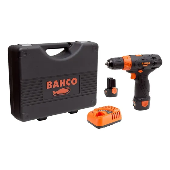 Taladro Atornillador Inalambrico Bahco 12v De 3/8 (10mm) Color Negro Frecuencia 50 Hz / 60 Hz