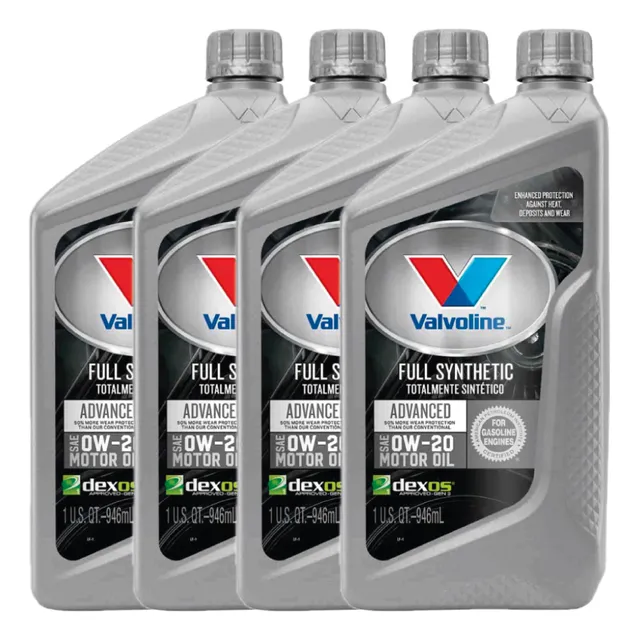 Aceite 0w20 Valvoline Full Sintético X 4lt 10.000km Dexos 1