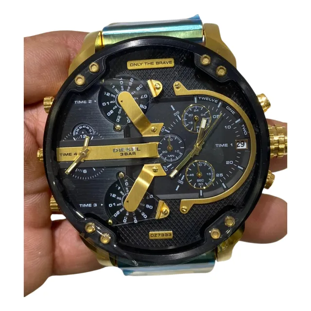 Relógio Diesel Dz7333 Mr Daddy 2.0 Dourado Original