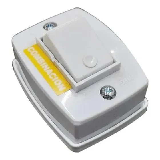 Llave De Luz 1 Punto Combinado Exterior Blanco 