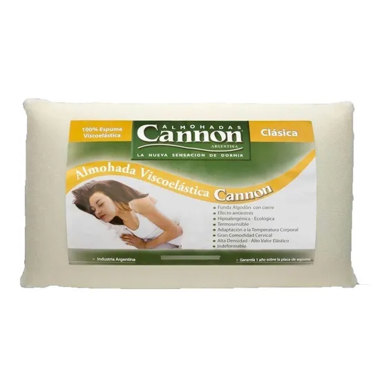 Almohada Inteligente Viscoelastica Cervical Cannon 60x40 Cm!