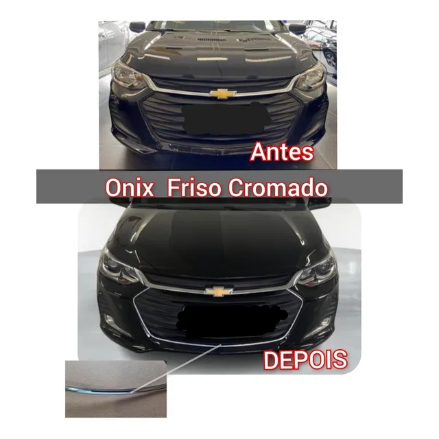 Onix Aplique Friso Cromado Parachoque 2020 2022
