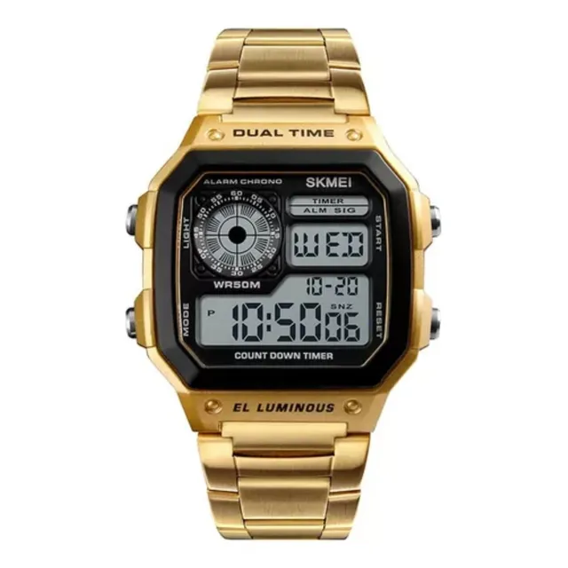 Reloj Deportivo Digital Skmei 1335  Metal - Dorado  