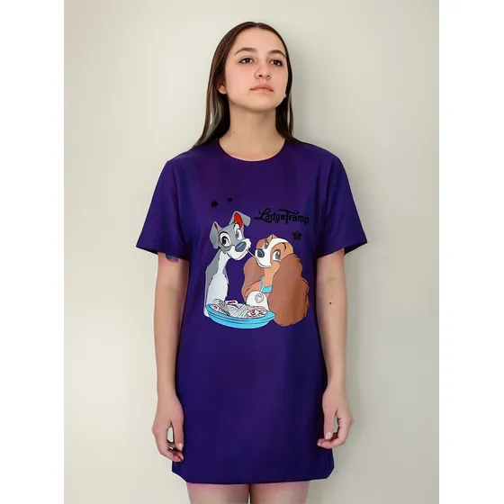 Remera Remeron Vestido Corto Mujer Personajes Varios