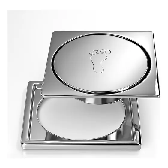 Ralo Click Com Porta Grelha 15x15 Inteligente Banheiro Inox