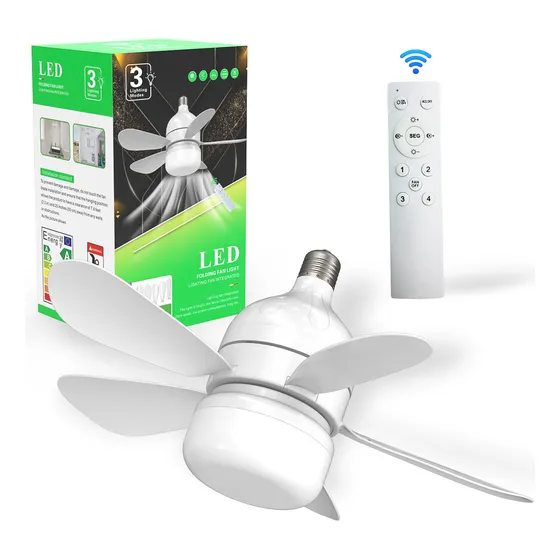 Foco-ventilador Portátil Control Socket Fan Color Blanco Led
